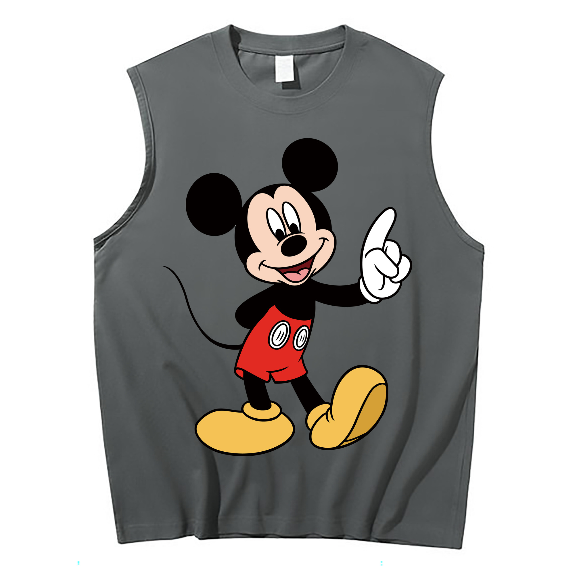 ミッキーマウス Mickey Mouse コットン100％タンクトップ（フロントプリント）
